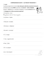 Aperçu - Feuilles d'exercices - Conjugaison : Exercices sur le présent progressif - Page de couverture