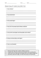 Vorschau - Arbeitsblätter - Lernposter + AB mit Fragen zum Thema "Wetter" + Lösungsblatt + Infografik - Seite 1