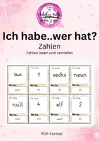 Vorschau - Spiele - Ich habe... wer hat..? Thema Zahlen - Spiel für den Matheunterricht - Deckblatt