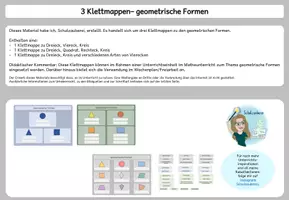 Vorschau - Arbeitsblätter - Klettmappen geometrische Formen - Seite 1