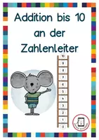 Vorschau - Interaktives Material - Addition bis 10 an der Zahlenleiter für DAZ-Kinder - Deckblatt