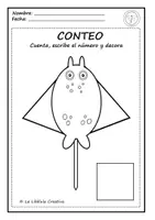 Vista previa - Hojas de trabajo - ACTIVIDADES DE CONTAR EL MAR ANIMALES - página 3
