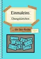Vorschau - Aufgabenkarten - Kärtchen zum Üben der 9er-Reihe für die 2. und 3. Klasse - Deckblatt
