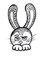 Vorschau - Mal- und Bastelvorlagen - Funny Bunnies 1. — witzige Hasen mit runde Kopf - Seite 3