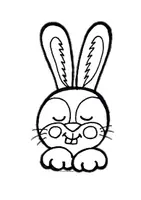 Vorschau - Mal- und Bastelvorlagen - Funny Bunnies 1. — witzige Hasen mit runde Kopf - Seite 1