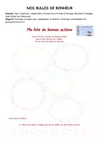 Aperçu - Feuilles d'exercices - 2 fiches d'activités pour l'album "Nos bulles de bonheur" - Page 1
