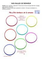 Aperçu - Feuilles d'exercices - 2 fiches d'activités pour l'album "Nos bulles de bonheur" - Page de couverture