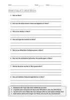 Vorschau - Arbeitsblätter - AB mit Fragen zum Thema "Wien" + Lösungsblatt + Infografik - Deckblatt