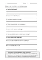 Vorschau - Arbeitsblätter - AB mit Fragen zum Thema "Wikinger" + Lösungsblatt + Infografik - Deckblatt