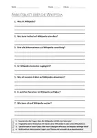 Vorschau - Arbeitsblätter - AB mit Fragen zum Thema "Wikipedia" + Lösungsblatt + Infografik - Deckblatt