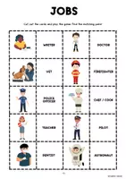 Vorschau - Spiele - Jobs 'Matching Pairs' Cards | Picture + Word Cards | Vocabulary | Games | Gruppenspiele - Seite 1