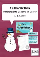 Vorschau - Arbeitsblätter - Das Akrostichon - Differenzierte Gedichte im Winter - Deckblatt