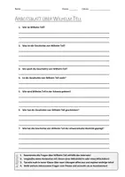 Vorschau - Arbeitsblätter - AB mit Fragen zum Thema "Wilhelm Tell" + Lösungsblatt + Mindmap + Infografik - Deckblatt