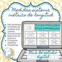 Vista previa - Interactivos - Medidas sistema métrico de longitud guía de estudio digital - Portada