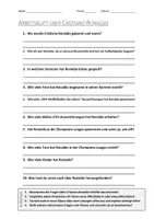 Vorschau - Arbeitsblätter - AB mit Fragen zum Thema "Cristiano Ronaldo" + Lösungsblatt + Infografik - Deckblatt