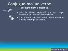 Aperçu - Fiches - 2e et 3e cycle Conjugaison verbes - Page de couverture