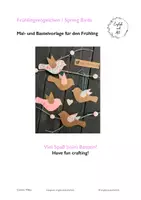 Vorschau - Mal- und Bastelvorlagen - SpringBird - Bastelvorlage für den Frühling! - Deckblatt