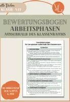 Vorschau - Merkblätter - Bewertungsbogen Arbeitsphasen außerhalb des Klassenraums - Deckblatt