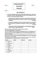 Vorschau - Test - Deutscharbeit Grammatik Bestimmung von Wortarten mit EWH (Version 2) - Seite 1