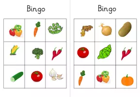 Vorschau - Spiele - Bingo Vorlage mit Bildkarten Thema Gemüse/Vegetables - Seite 3