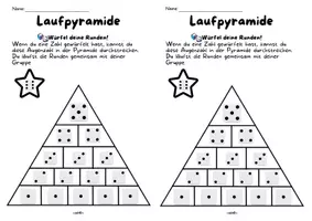 Vorschau - Arbeitsblätter - Laufpyramide - Laufspiel *EDITIERBAR - Seite 1
