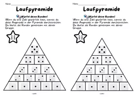 Vorschau - Arbeitsblätter - Laufpyramide - Laufspiel *EDITIERBAR - Seite 2