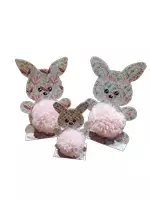 Aperçu - Matériel pour travaux manuels / dessin - Gabarit Lapin pompon pour déco de Pâques - Page de couverture