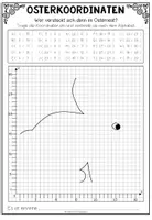 Vorschau - Arbeitsblätter - Ostern Mathematik – Koordinatensystem Arbeitsblätter und Figuren zeichnen | 4-fach differenziert - Seite 2