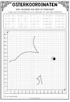 Vorschau - Arbeitsblätter - Ostern Mathematik – Koordinatensystem Arbeitsblätter und Figuren zeichnen | 4-fach differenziert - Seite 3