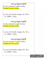 Aperçu - Feuilles d'exercices - Phrase du jour-Évolution de mon orthographe - Page 1
