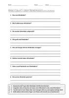 Vorschau - Arbeitsblätter - AB mit Fragen zum Thema "Windräder" + Lösungsblatt + Infografik - Deckblatt