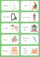Vorschau - Spiele - "Being ill" vocabulary Domino game - ready to use - Seite 1