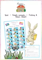 Vorschau - Spiele - Frühling & Ostern: "Knöpfe sammeln" (Wortschatz-Würfelspiel) - DaZ / Deutsch - Kl. 2/3 - Deckblatt