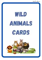 Vista previa - Tarjetas / Manipulativos - Wild animals cards - Portada