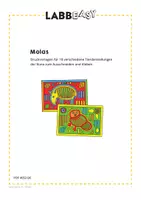 Vorschau - Mal- und Bastelvorlagen - Molas - Vorlagen für 10 Tier-Collagen - Seite 1