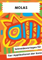 Vorschau - Mal- und Bastelvorlagen - Molas - Vorlagen für 10 Tier-Collagen - Deckblatt