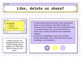 Vorschau - Spiele - Spielidee Cybermobbing: Like, delete, share - Seite 1