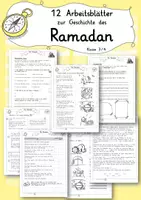 Vorschau - Arbeitsblätter - Ramadan 3. 4. Klasse (Zuckerfest) Arbeitsblätter Lerntheke Ethik Grundschule - Deckblatt