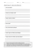 Vorschau - Arbeitsblätter - AB mit Fragen zum Thema "Winter" + Lösungsblatt + Infografik - Deckblatt
