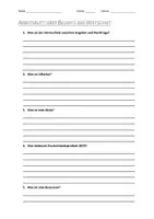 Vorschau - Arbeitsblätter - AB mit Fragen zum Thema "Begriffe der Wirtschaft" + Lösungsblatt + Infografik - Deckblatt