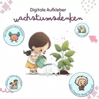 Vorschau - Poster - Wachstumsdenken - Growth Mindset Digitale Aufkleber - Deckblatt