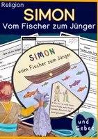 Vorschau - Arbeitsblätter - Simon - vom Fischer zum Jünger (Bibelgeschichte) - Deckblatt