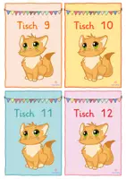 Vorschau - Stationenlernen - Katzen bunte Tischschilder 1-16 Katzenklasse - Seite 3