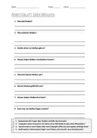 Vorschau - Arbeitsblätter - AB mit Fragen zum Thema "Wolken" + Lösungsblatt + Infografik - Deckblatt