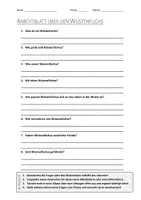 Vorschau - Arbeitsblätter - AB mit Fragen zum Thema "Wüstenfuchs" + Lösungsblatt + Mindmap + Infografik - Deckblatt