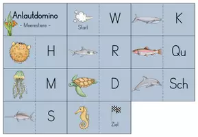Vorschau - Spiele - Lesedomino - Meerestiere - 1. Klasse - Deutsch - Seite 3