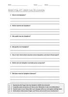 Vorschau - Arbeitsblätter - AB mit Fragen zum Thema "Xylophon" + Lösungsblatt + Mindmap + Infografiken - Deckblatt