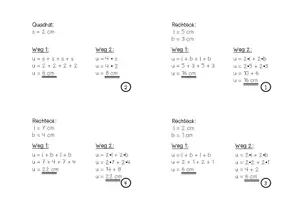 Vorschau - Aufgabenkarten - VIERECKE (für die Grundschule) - 24 Aufgabenkärtchen (Umfang) - Seite 3