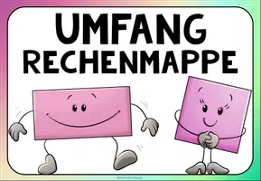 Vorschau - Stationenlernen - RECHENMAPPEN (für die Grundschule) - Umfang und Fläche von Vierecken - Seite 2
