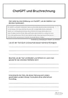 Vorschau - Arbeitsblätter - ChatGPT und Bruchrechnung - Deckblatt
